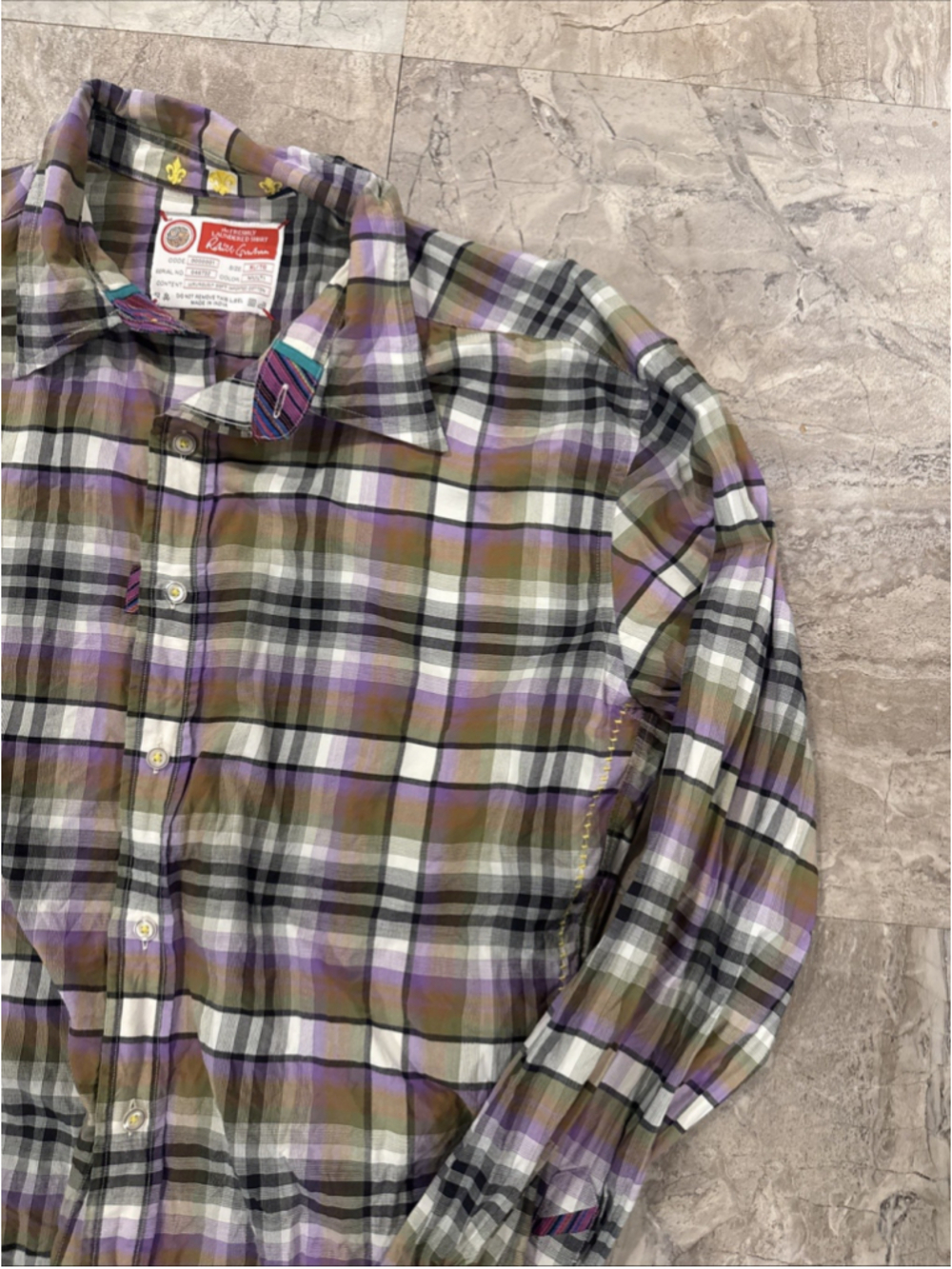 Robert Graham Madras Print Shirt Men's XL Multicolor Button-Up Freshly Laundered